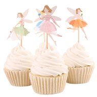 M2cbridge 48 Pack Ballerina Fairy Cupcake Toppers Cupcake Sticks Food Flags for Weddings or Parties (12 Bride+... N12