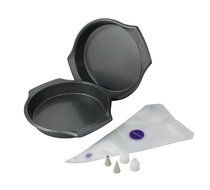 WILTON Bake-It-Better 9-Inch Cake Pans with Decorating Set N5