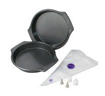 WILTON Bake-It-Better 9-Inch Cake Pans with Decorating Set N6