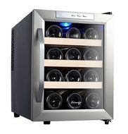 Kalamera 12 Bottle Counter Top Stainless Steel Wine Cooler Refrigerator N5