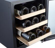 Kalamera 12 Bottle Counter Top Stainless Steel Wine Cooler Refrigerator N6