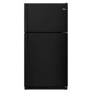 Whirlpool 33 in. W 20.5 cu. ft. Top Freezer Refrigerator in BLACK