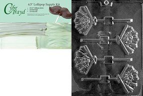 Cybrtrayd W030 Fan Lolly Wedding Chocolate Candy Mold N5