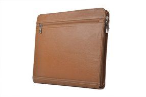 Letter-Size Leather Portfolio With Detachable iPad Air 2 / iPad Air Holder and Multiangle Viewing, Black N20