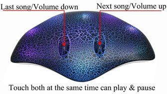 LingShuo Wireless Mini Bluetooth Devil Rays Design Colorful LED Speaker with Super Bass Touch Control Stereo Support... N4