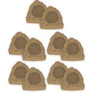 Theater Solutions 10R6S Outdoor Sandstone 6.5" Rock 10 Speaker Set for Deck Pool Spa Yard Garden