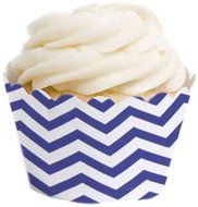 Dress My Cupcake Standard Cupcake Wrappers, Chevron, Orange, Set of 12 N15
