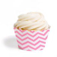 Dress My Cupcake Standard Cupcake Wrappers, Chevron, Orange, Set of 12 N17