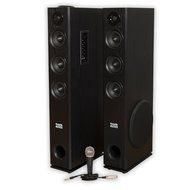 Acoustic Audio TSi350 Bluetooth Powered Floorstanding Tower Home Multimedia Speaker Pair and Mic TSi350M1