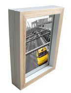 Kingwin Wood Floating Glass Photo Frame WF1107(white, 6"x8") N4