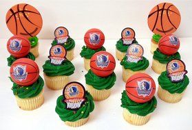 DALLAS MAVERICKS 14 Piece NBA Basketball Birthday Party Cupcake Topper Set - Includes All Cupcake Toppers and... N4