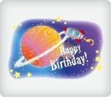 Space Birthday Edible Icing Image (6 inch Round)