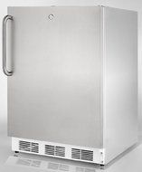 Summit FF6L7CSS: Commercially approved built-in undercounter all-refrigerator in stainless steel with lock
