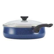 Farberware New Traditions Speckled Aluminum Nonstick 5-Quart Jumbo Cooker with Helper Handle, Blue with Black... N6