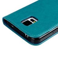 S5 Case,Samsung Galaxy S5 Case (i9600) - Wallet Embossed Flower Tree PU Leather Soft TPU Inner Cover with Magnetic... N41
