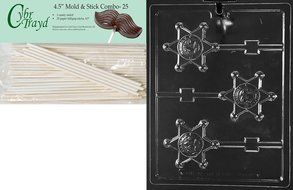 Cybrtrayd J108 Sherriff Badge Pop Jobs Chocolate Candy Mold N7