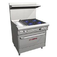 Southbend 4361A-1GL Range, 36" Wide, 12" Manual Griddle Left, 4 Burners with Sta