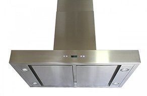 CAVALIERE 36" Island Mounted Stainless Steel Kitchen Range Hood 860 CFM Spagna Vetro Econo Series SV198Z2-SP-I36