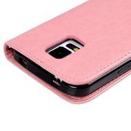 S5 Case,Samsung Galaxy S5 Case (i9600) - Wallet Embossed Flower Tree PU Leather Soft TPU Inner Cover with Magnetic... N46
