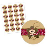Little Cowboy - Western Cupcake Picks with Stickers - Party Cupcake Toppers - 12 Count N2