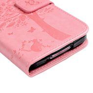 S5 Case,Samsung Galaxy S5 Case (i9600) - Wallet Embossed Flower Tree PU Leather Soft TPU Inner Cover with Magnetic... N47