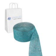 Sparkles Make It Special 12 Row Diamond Rhinestone Mesh 10 Yard Roll Wedding Party Decoration Trim Wrap Turquoise N3