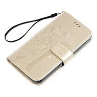 S5 Case,Samsung Galaxy S5 Case (i9600) - Wallet Embossed Flower Tree PU Leather Soft TPU Inner Cover with Magnetic... N50