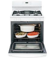 GE JGB640DEFWW 30" White Gas Sealed Burner Range N9