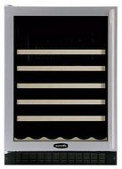 AGA Marvel 61WCM655 Under Counter Wine Cellar, Black Cabinet with Left Hinge Stainless Steel Frame Glass Door,...