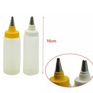 5 PCS Squeeze Bottles + 5 PCS Stainless Steel Piping Mouth + 1 PCS Spatula DIY Cake Baking Decorating Making Tools... N3