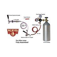 1 Faucet Fridge Conversion Kit, Taprite Regulator, American "D" Coupler, 5lb Co2, by Kegconnetion