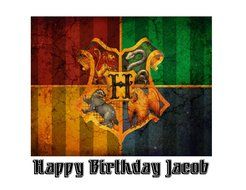 Harry Potter Hogwarts Image Photo Cake Topper Sheet Personalized Custom Customized Birthday Party - 1/4 Sheet... N2