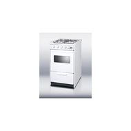 Summit WNM114RW Professional 20" White Gas Slide-In Sealed Burner Range N4