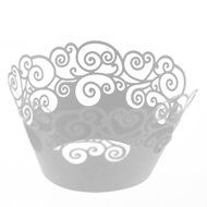 UNIQLED Pack of 60 Artistic Filigree Bake Cake Paper Cups Little Vine Lace Laser Cut Cupcake Wrappers Baking Liners... N4