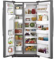 GE GSE22ESHSS 21.8 Cu. Ft. Stainless Steel Side-By-Side Refrigerator - Energy Star N4