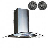AKDY AWRD536 36" Wall Mount Range Hood with 760 CFM 55 dB Innovative Touch 3 Fan Speed Delayed Auto Shut Off Stainless...