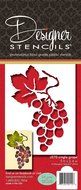 Designer Stencils C070 Single Grape Cake Stencil, Beige/semi-transparent N3