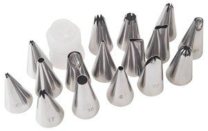 17 Piece Cake Decorating Tips Set By SweetyRose Professional Icing Tip Set With Reusable Coupler &amp; Storage Case... N6