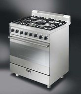 Smeg C30GGXU1 30" Free Standing Gas Range with 5 Gas Burners and 3 Cooking Modes, Stainless Steel N2