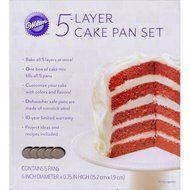 Wilton 2105-0112 Easy Layers! 5-Piece Cake Pan Set, 6-Inch N5