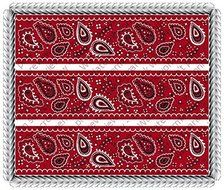 Bandana Red - Designer Strips - Edible Cake Side Toppers - D20000