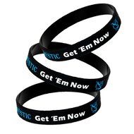 Pokemon Go Theme Silicone Wristband Bracelets [Set of 3] - Mystic [Blue] (1), Valor [Red] (1), Instinct [Yellow... N7