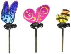 Oasis Supply Cupcake/Cake Decorating Flying Friends Acetate Butterfly Picks, 3-Inch, Assorted Colors, Set of 12