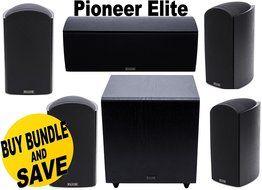 2 Pairs of Pioneer Elite SP-EBS73 Dolby Atmos-enabled Andrew Jones Bookshelf Speakers + Pioneer Elite SP-EC73... N4
