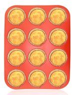 Homga Silicone Muffin Pan,12-Cup Muffin Trays Red Silicone Cupcake Baking Pans / Non stick / Dishwasher - Microwave... N3