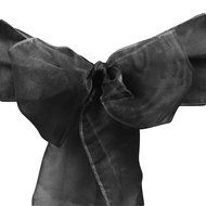 LinenTablecloth Organza Sash (10-Piece) Eggplant N24