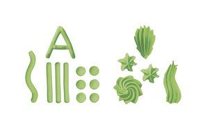 Wilton 704-0191 Icing Pouch with Tips, 8-Ounce, Green N3