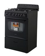 AVANTI GR2415CB Gas Range Sealed Burners, 24", Black