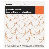 Plastic Hanging Swirl Decorations, 26&quot;, Light Blue, 8 Count N21