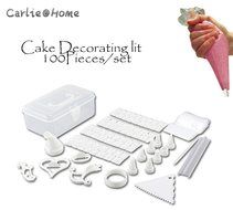 Carlie 100 Pieces DIY Cake Decoration Kit Eco-friendly Mold Cookie Biscuit Cupcake Decorating Kit With Box Packing N5